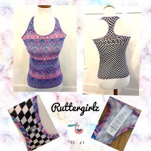 Ivivva w/Black Checkered T Back Size 12